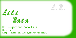 lili mata business card